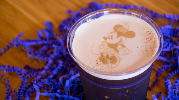 Disney character inspired coffee art