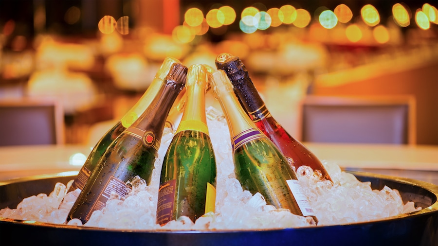 Bottles of Champagne in an Ice Bucket