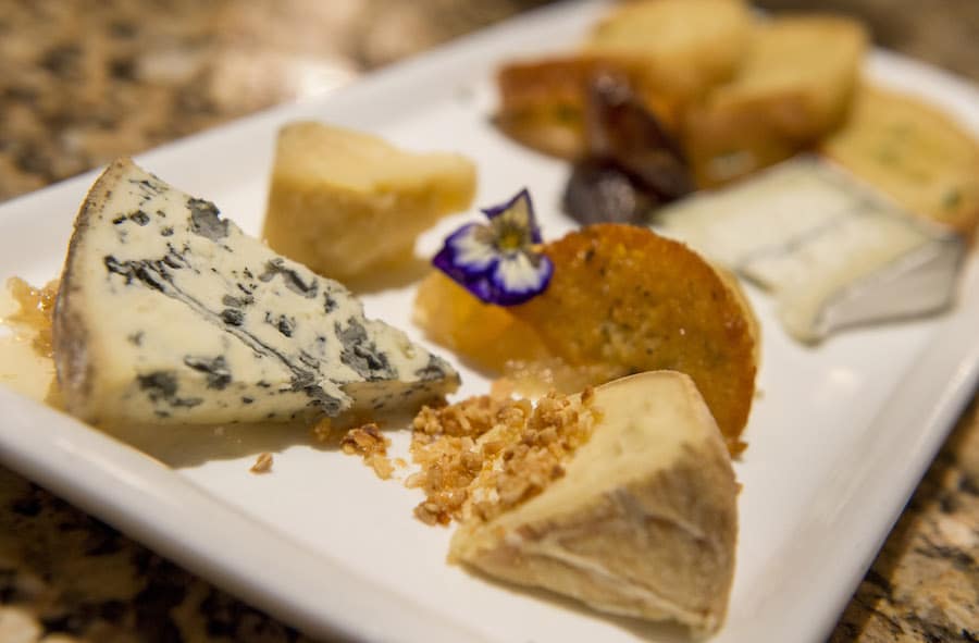 Artisan Cheeses on a Serving Plate