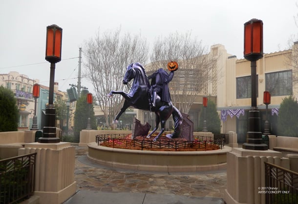Headless Horseman Statue at Disney California Adventure Park
