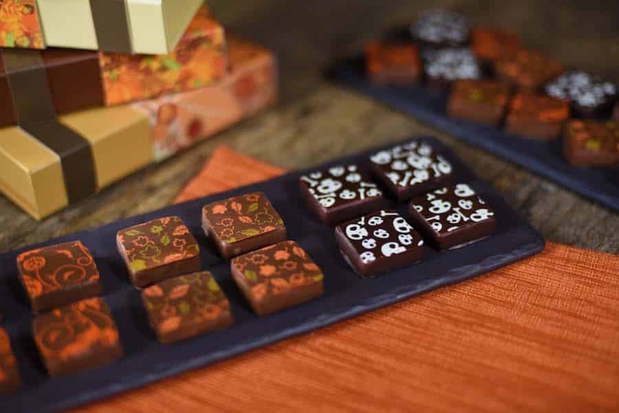 The Skeleton Dance | The Main Street Mouse the Ganachery Pumpskin Spice Latte flavored and Maple Pecan flavored Chocolate Ganache Squares