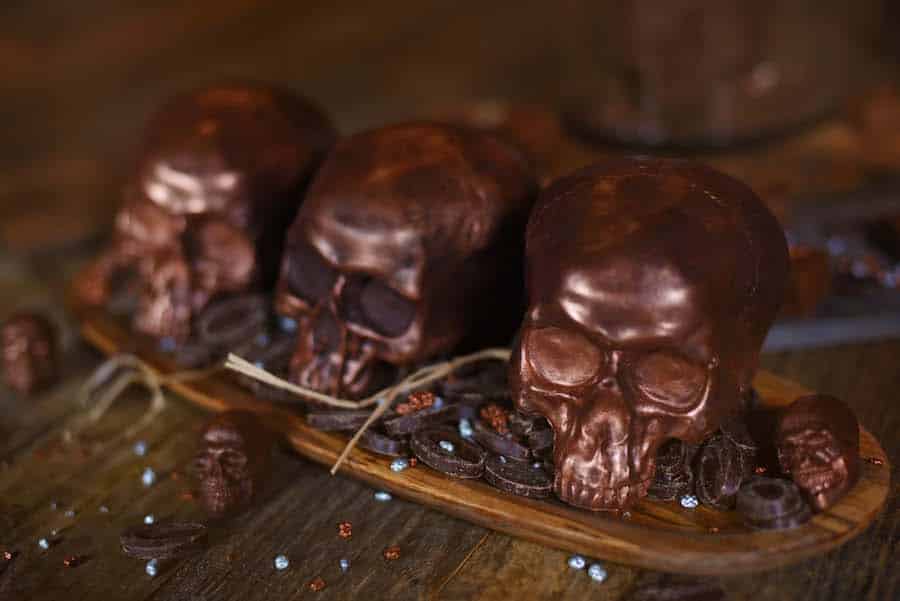 A Halloween ClassicSilly Symphonies The Skeleton Dance | The Main Street Mouse the Ganachery Skull Shaped Dark Chocolate for Halloween Season