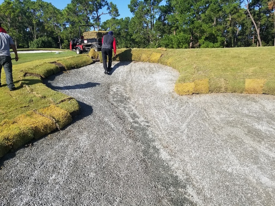 Mickey-shaped sand bunker