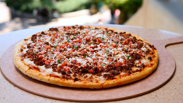 Choriza Pizza at Boardwalk Pizza & Pasta in Disney California Adventure Park