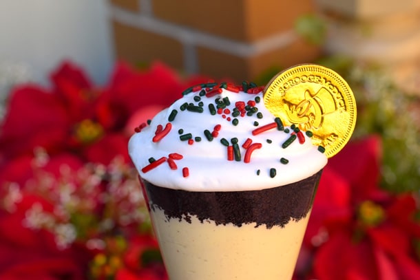 Egg Nog Custard with Scrooge McDuck Coin at Mickeys Very Merry Christmas Party