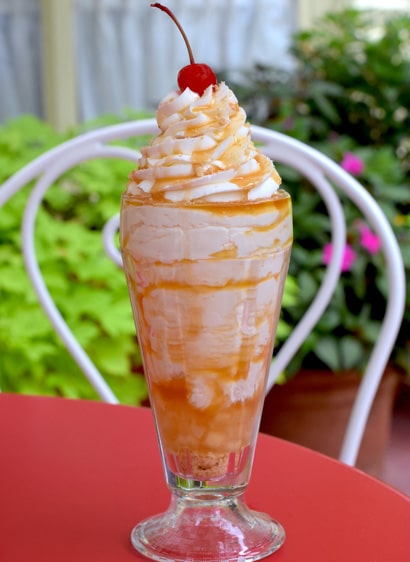 Caramel Apple Milkshake at The Plaza Restaurant in Magic Kingdom Park