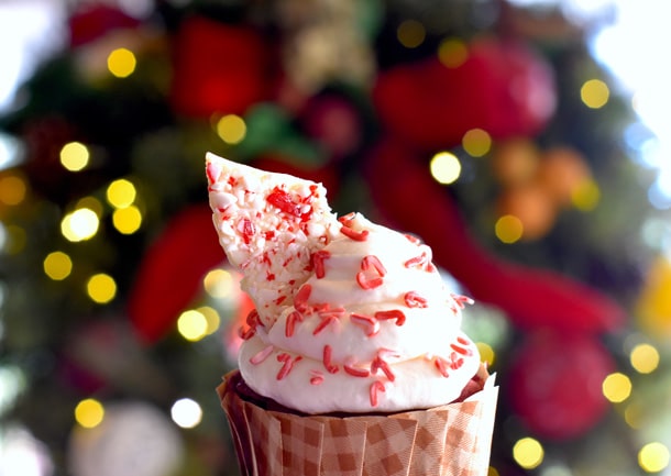 Peppermint Cucpake at Mickeys Very Merry Christmas Party