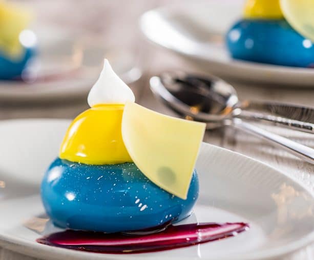 Blueberry Cream Cheese Mousse at Satuli Canteen in Disneys Animal Kingdom Theme Park