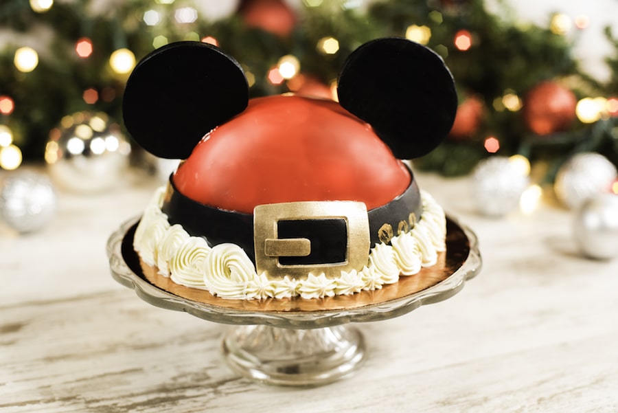 Santa Mickey Dome Cake at Amorette’s Patisserie at Disney Springs