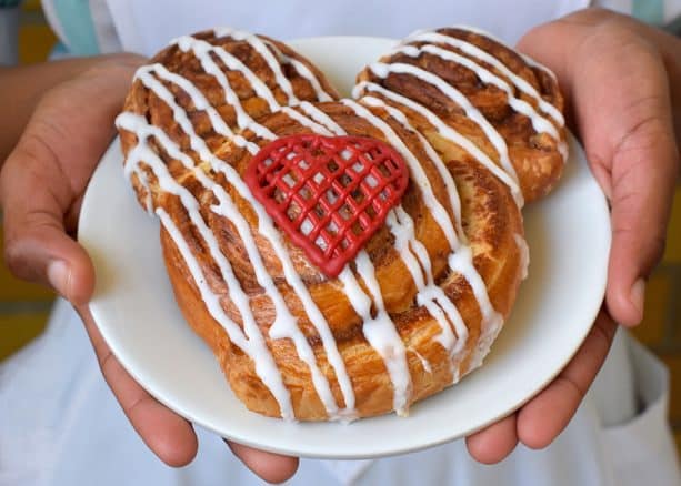 Mickey-Shaped Valentine’s Day Cinnamon Roll at Main Street Bakery at Magic Kingdom Park