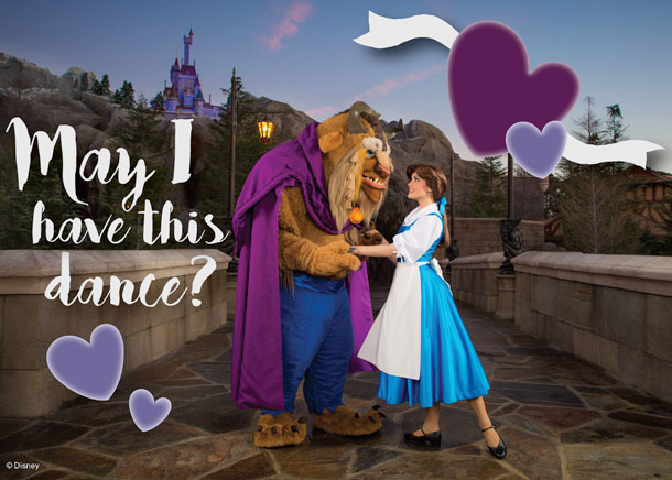 Valentine's Day Card - Belle and The Beast