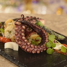 Charred Octopus at Be Our guest Restaurant in Magic Kingdom Park Charred Octopus at Be Our guest Restaurant in Magic Kingdom Park