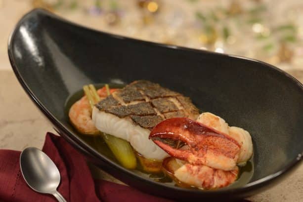 | The Main Street Mouse Seafood Bouillabaisse at Be Our Guest Restaurant in Magic Kingdom Park
