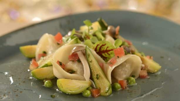 | The Main Street Mouse Black eye Pea Tortellini at Be Our Guest Restaurant in Magic Kingdom Park