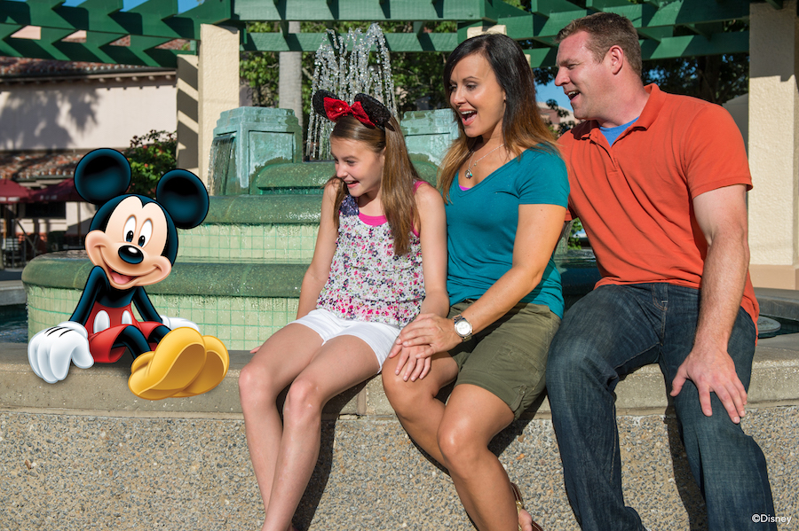 Family with Mickey Mouse