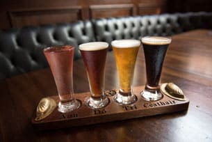 Beer flight at Raglan Road at Disney Springs