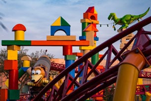 Slinky Dog Dash in Toy Story Land at Disney's Hollywood Studios Slinky Dog Dash in Toy Story Land at Disney's Hollywood Studios