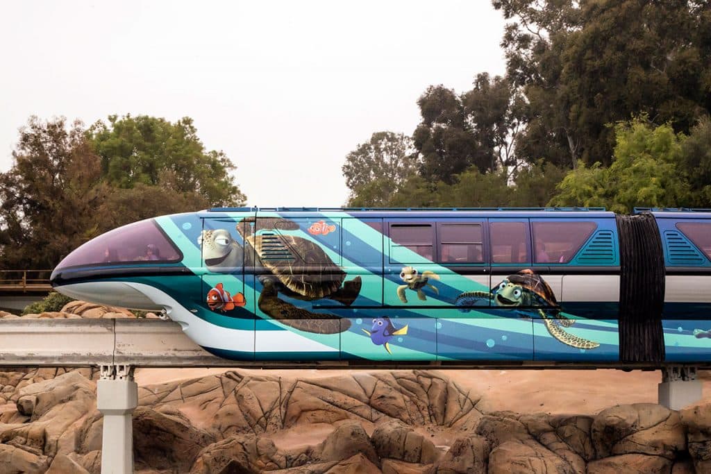 Pixar inspired Disneyland Monorail