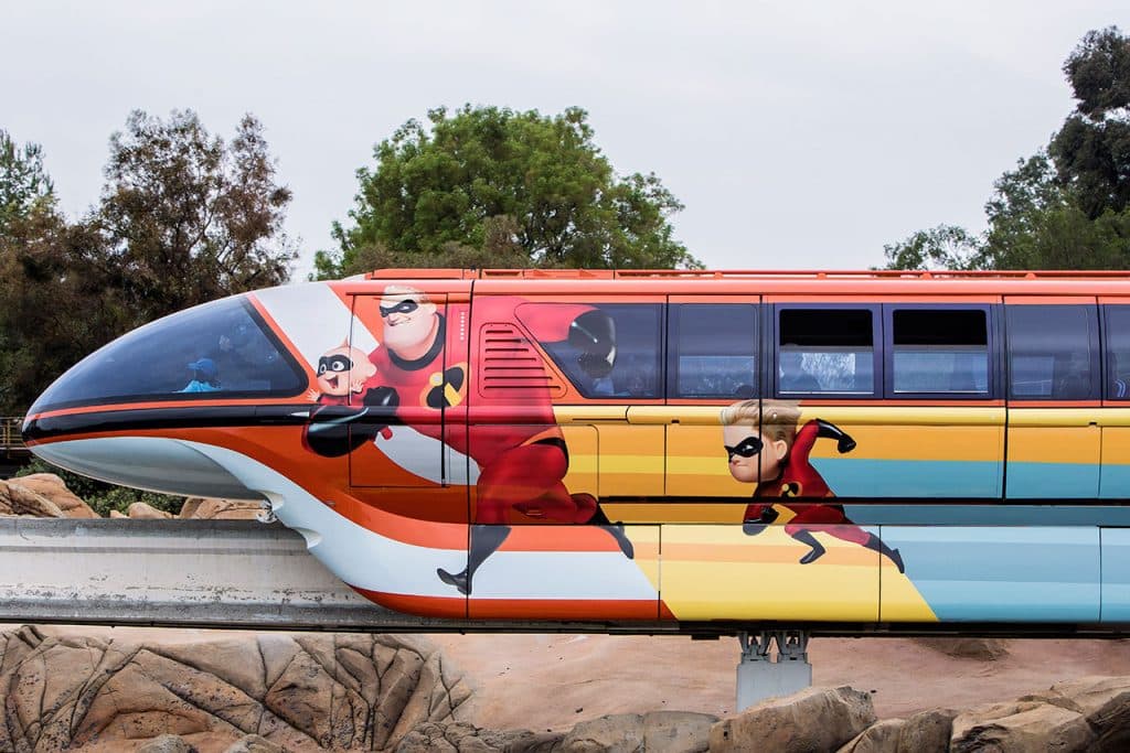 Pixar inspired Disneyland Monorail