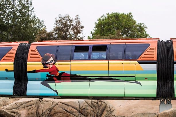 Pixar inspired Disneyland Monorail