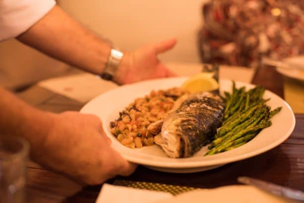| The Main Street Mouse Grilled Whole Greek Sea Bass at Wine Bar George Menu Preview