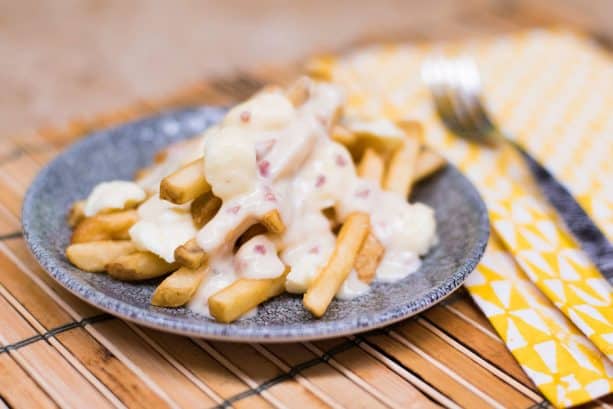 Signature Poutine with Cheddar Bacon Sauce at Refreshment Port at Epcot