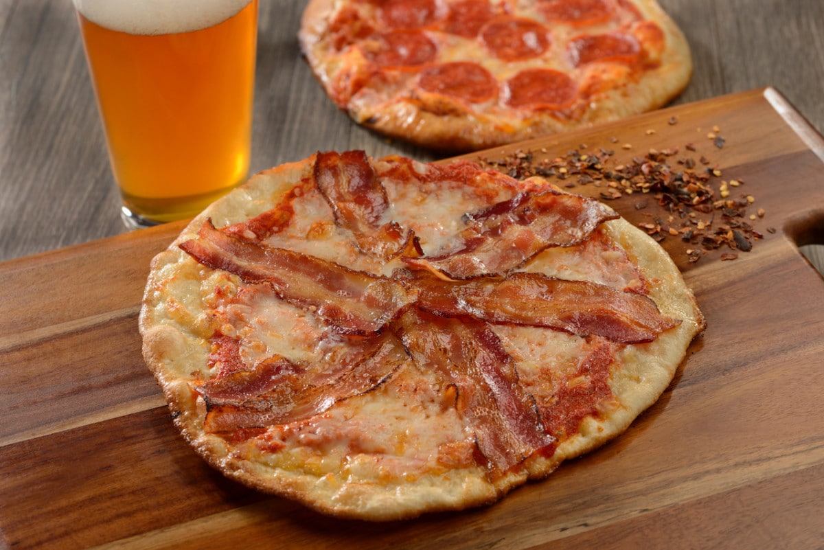 | The Main Street Mouse Applewood Bacon Artisanal Pizza at Everything Pop Shopping Dining at Disneys Pop Century Resort