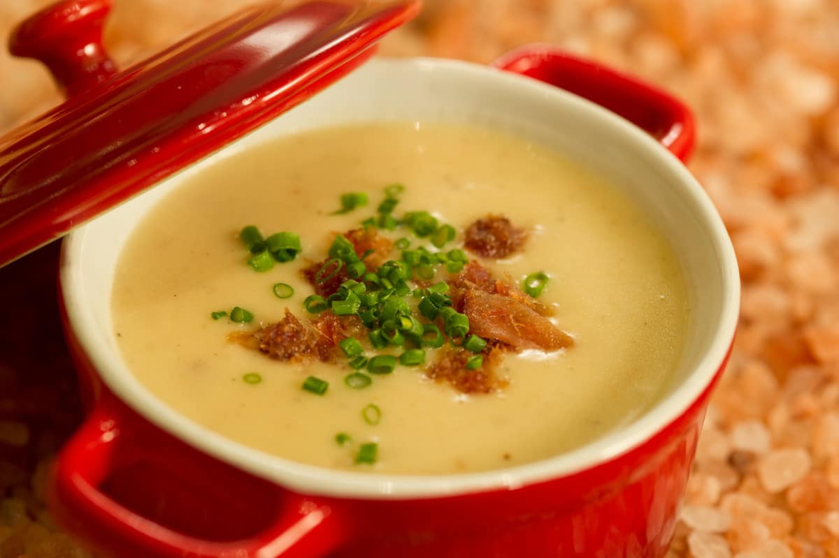 | The Main Street Mouse Cheddar Cheese Soup at Le Cellier Steakhouse at Epcot