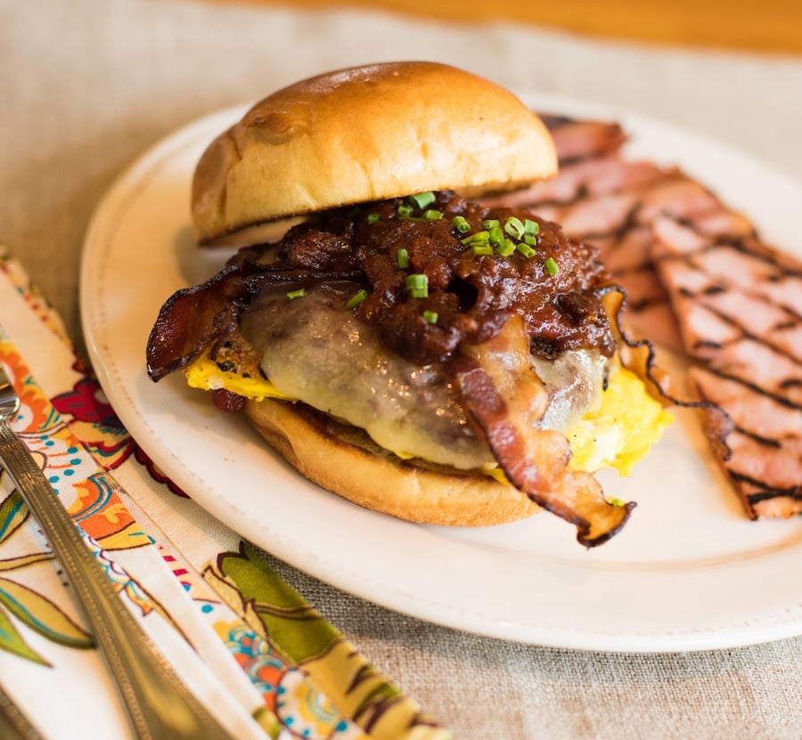 Sunrise Burger from Rise and Shine Southern Brunch at Chef Art Smith’s Homecomin’ at Disney Springs