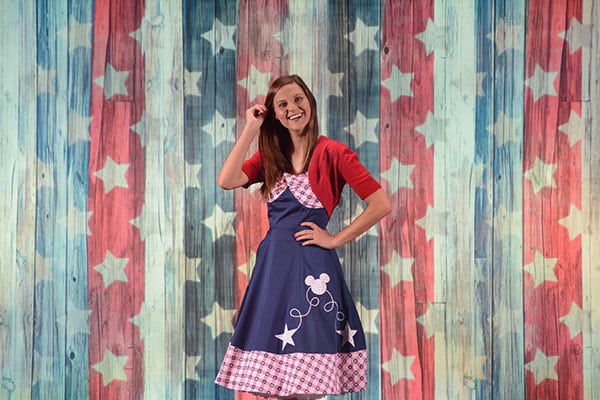 Virtual backdrop for Independence Day, stars and stripes