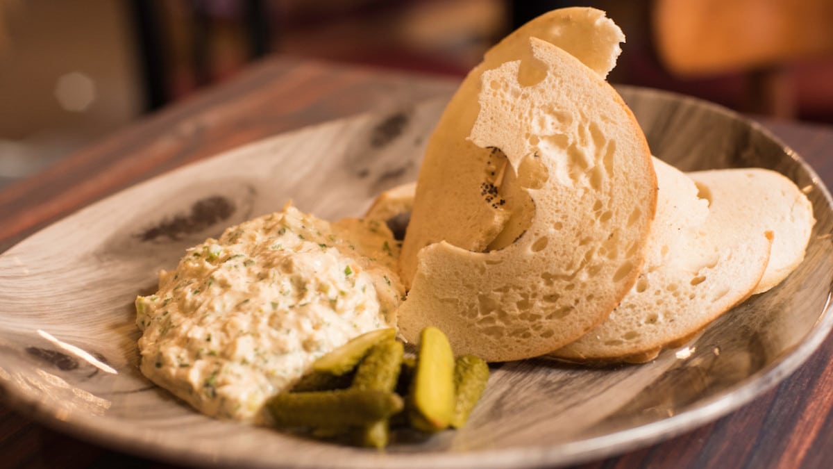 | The Main Street Mouse Sassagoula Crab Dip at Scat Cats Club at Disneys Port Orleans Resort French Quarter