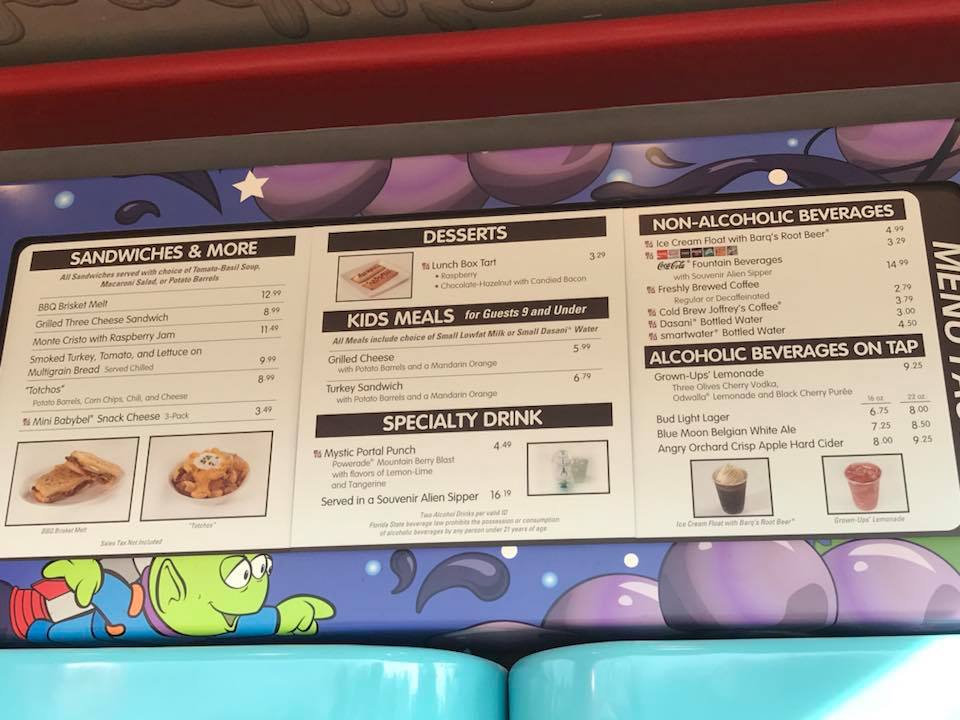 snacks in toy story land