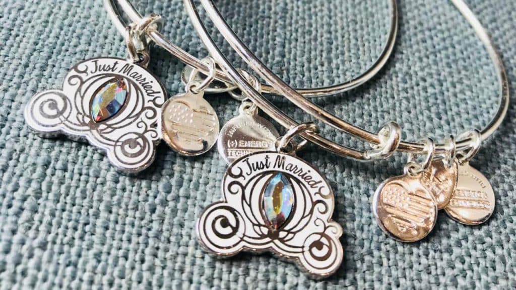 “Just Married” Alex and Ani bangles from Ever After Jewelry Co. & Accessories (Disney Springs Town Center)