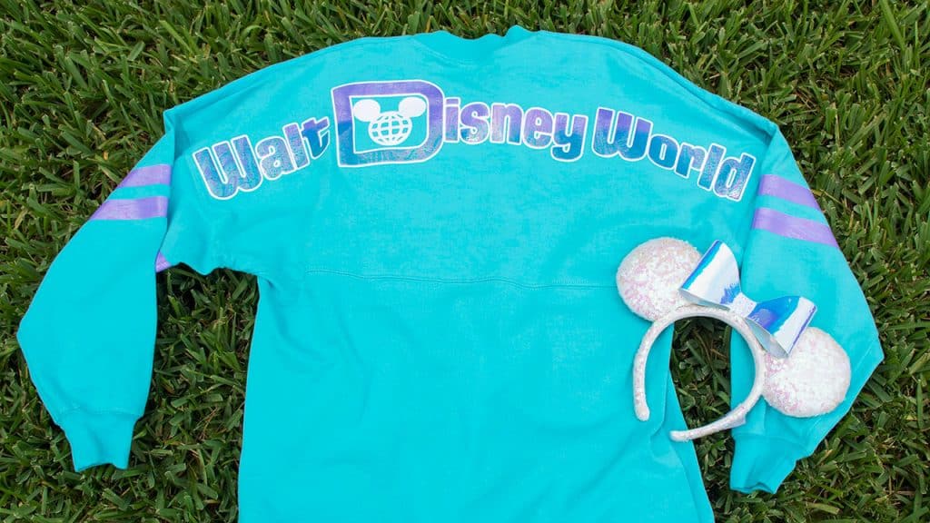 Iridescent Walt Disney World Spirit Jersey and Minnie Mouse Iridescent Ear Headband from World of Disney (Disney Springs Marketplace)