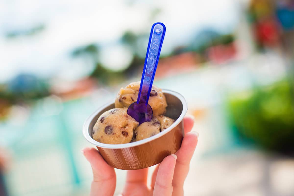 Chocolate Chip Cookie Dough Cup at Intermission Food Court at Disneys All Star Music Resort