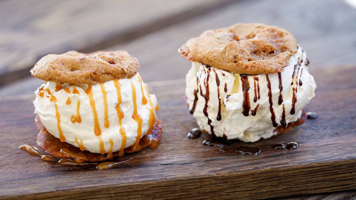 Mini Ice Cream Sandwiches at the Golden Horseshoe at Disneyland Park