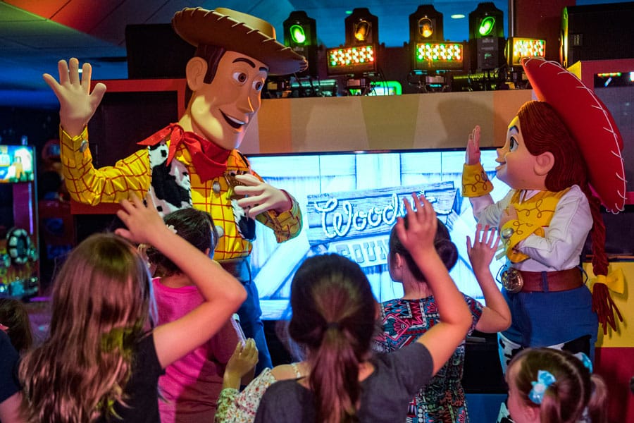 Woody and Jessie in Pixar Play Zone at Disney's Contemporary Resort
