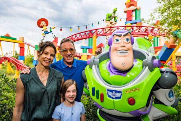 Tim Allen with wife Jane and daughter Elizabeth in Toy Story Land at Disney's Hollywood Studios Tim Allen with wife Jane and daughter Elizabeth in Toy Story Land at Disney's Hollywood Studios