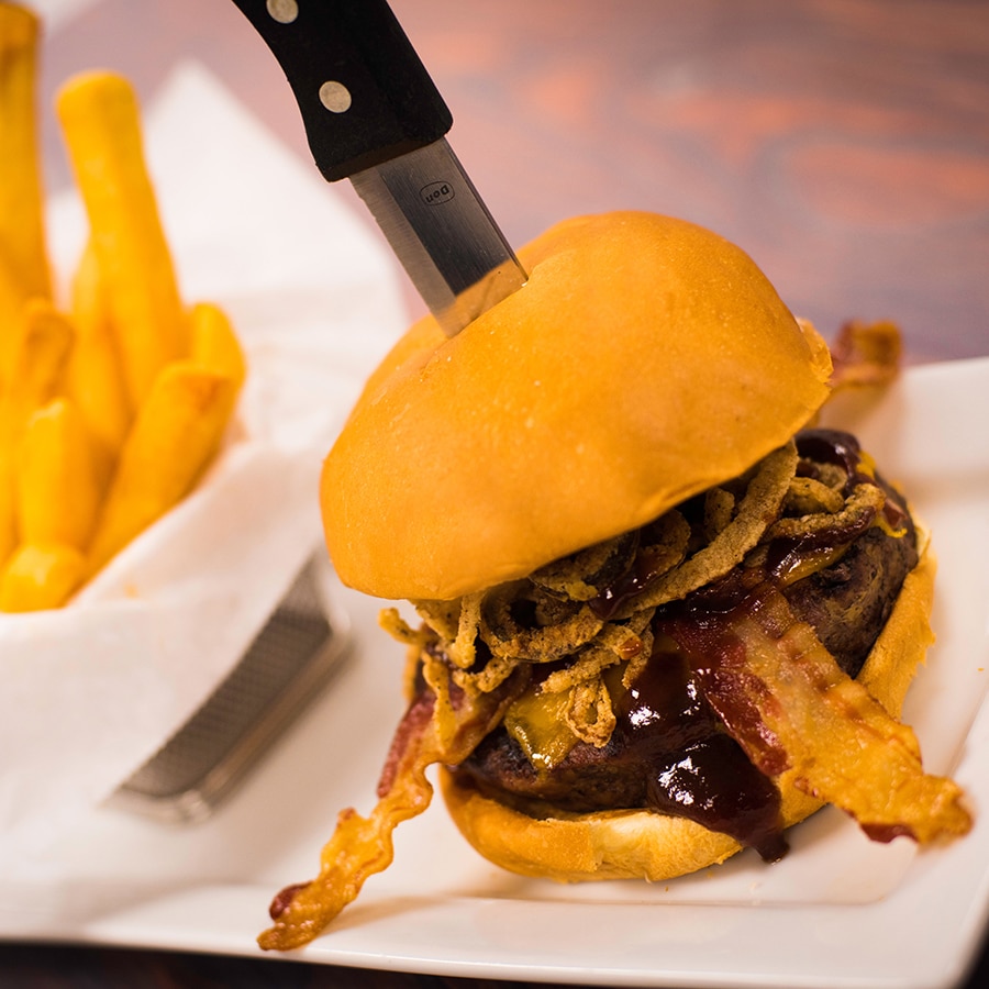 Drive-In BBQ Burger at Sci-Fi Dine-In Theater Restaurant at Disney’s Hollywood Studios