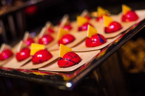 Rasberry Mousse Domes at Star Wars a Galactic Spectacular Dessert Party at Disneys Hollywood Studios
