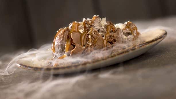 Liquid Nitro Chocolate almond Truffle at the Chocolate Studio Marketplace for the Epcot International Food Wine Festival
