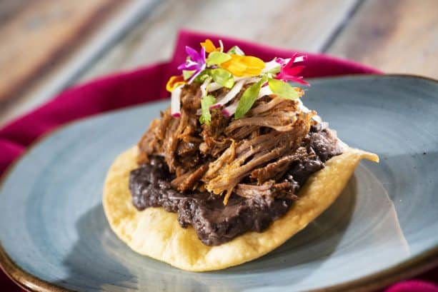 Short Rib Tostada at the Mexico Marketplace for the Epcot International Food Wine Festival
