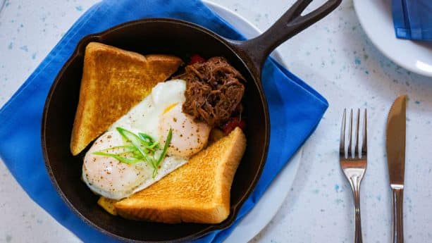 | The Main Street Mouse Short Rib Skillet at River Belle Terrace Breakfast at Disneyland Park