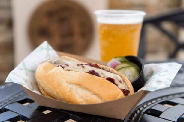 Smoked Sausage and Stella Artois Apple Cider at B.B. Wolf’s Sausage Co. for WonderFall Flavors at Disney Springs