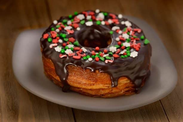 | The Main Street Mouse Croissant Doughnut from Taste Track at Epcot International Festival of the Holidays