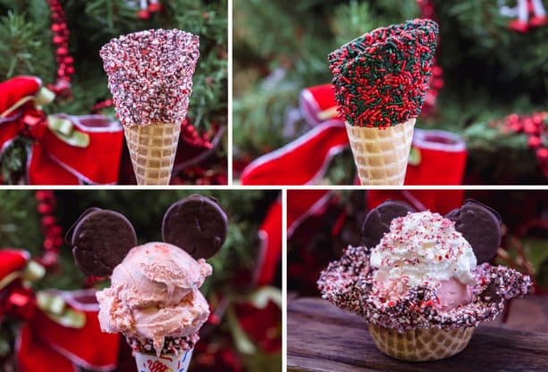 Holiday Treats from Clarabelles Hand Scooped Ice Cream at Disney California Adventure Park for 2018 Holidays at Disneyland Resort