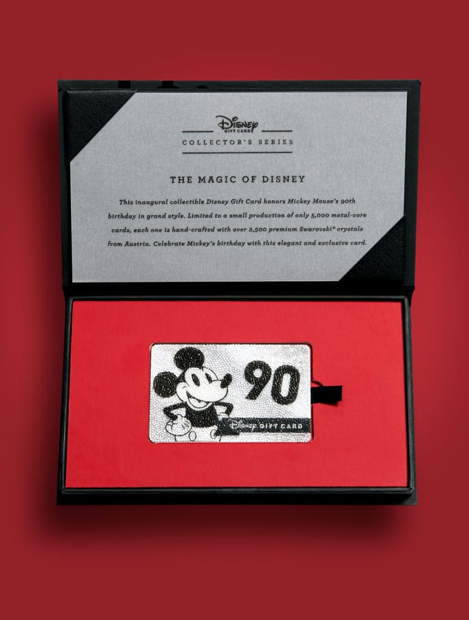 Disney Gift Card Collector’s Series card and custom box