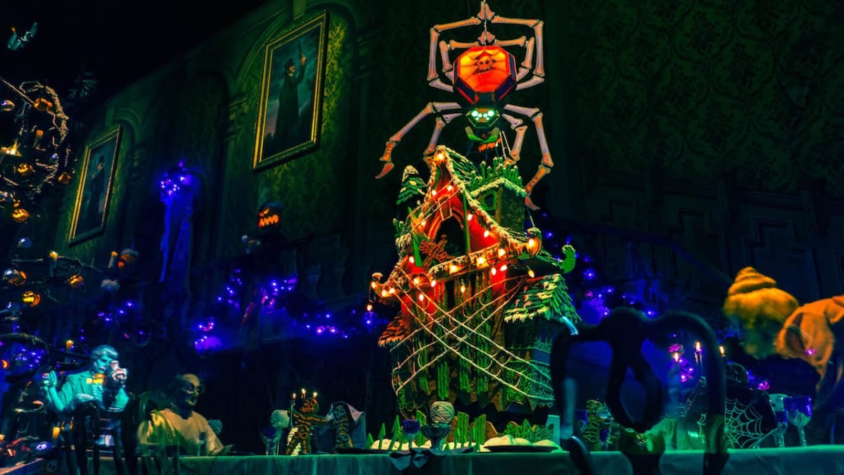 Haunted Mansion Holiday Gingerbread Display at Disneyland Park