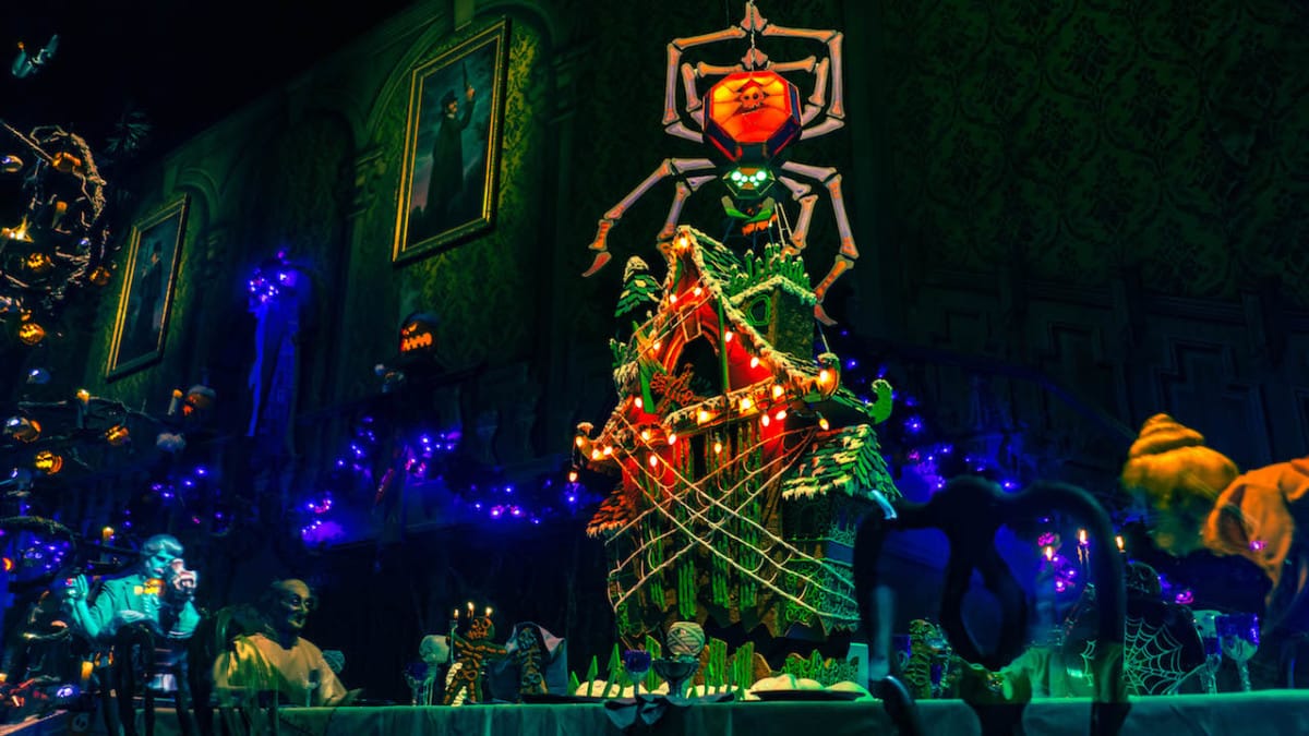 | The Main Street Mouse Haunted Mansion Holiday Gingerbread Display at Disneyland Park