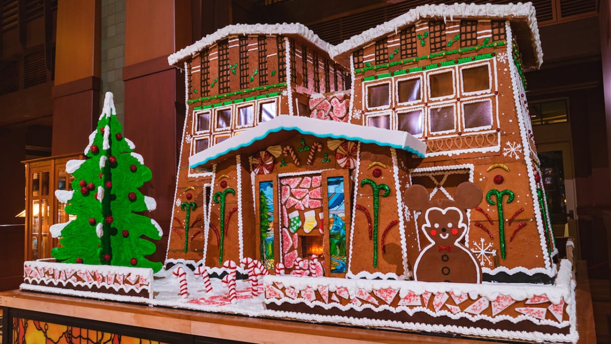 | The Main Street Mouse 2018 Holiday Gingerbread Display at Disneys Grand Californian Hotel Spa